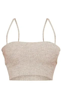 Mocha Luxe Knit Crop Bralet