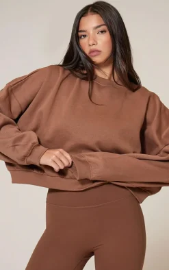 Mocha Oversized Boxy Sweatshirt