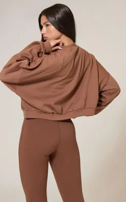 Mocha Oversized Boxy Sweatshirt