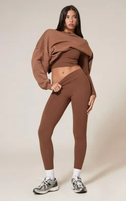 Mocha Oversized Boxy Sweatshirt