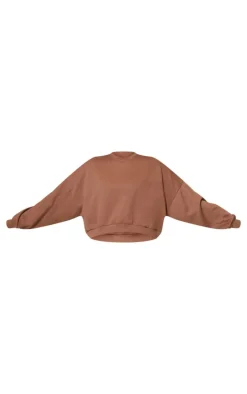 Mocha Oversized Boxy Sweatshirt