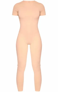 Mocha Sculpt Short Sleeved Unitard