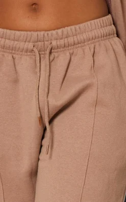Mocha Seam Detail Straight Leg Sweatpant