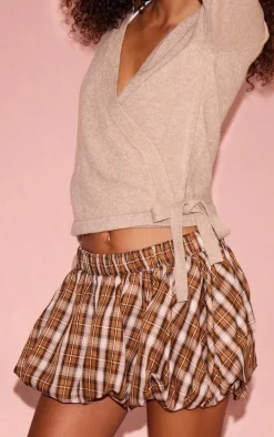 Mocha Soft Knit Wrap Cardigan