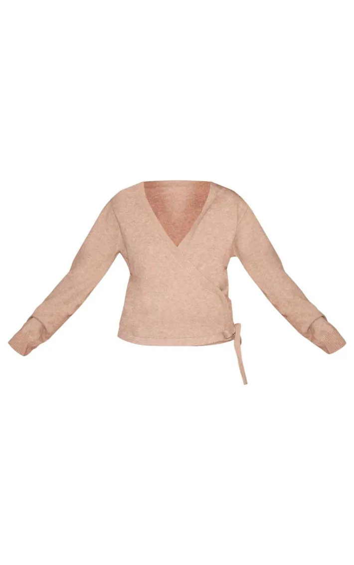 Mocha Soft Knit Wrap Cardigan