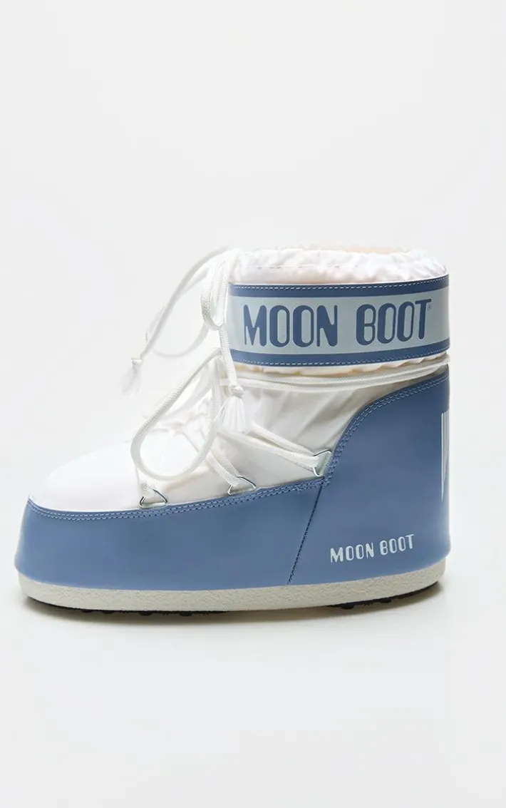 MOON BOOT Grey and White Icon Low