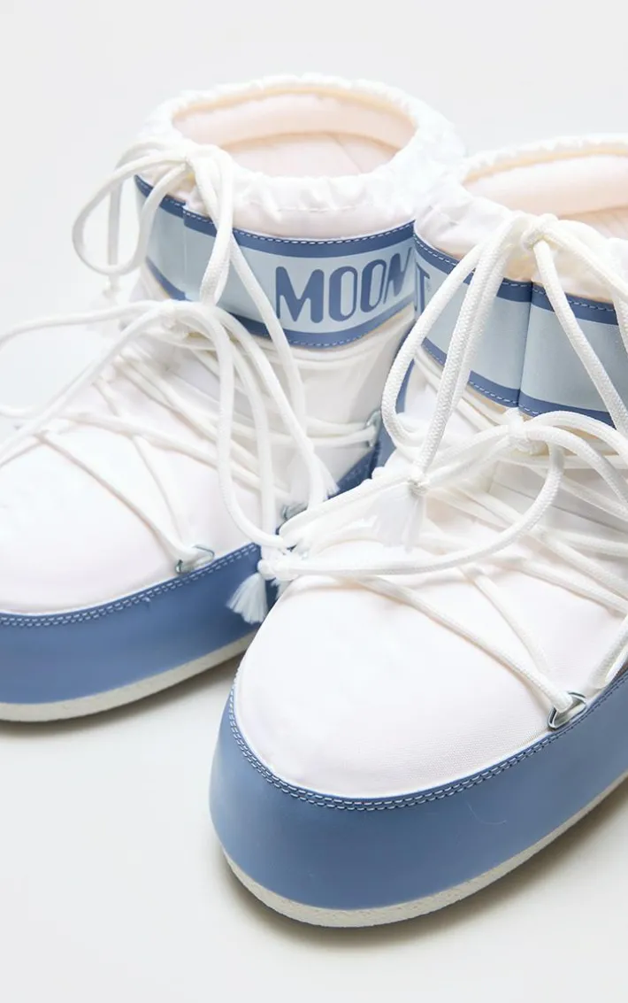 MOON BOOT Grey and White Icon Low