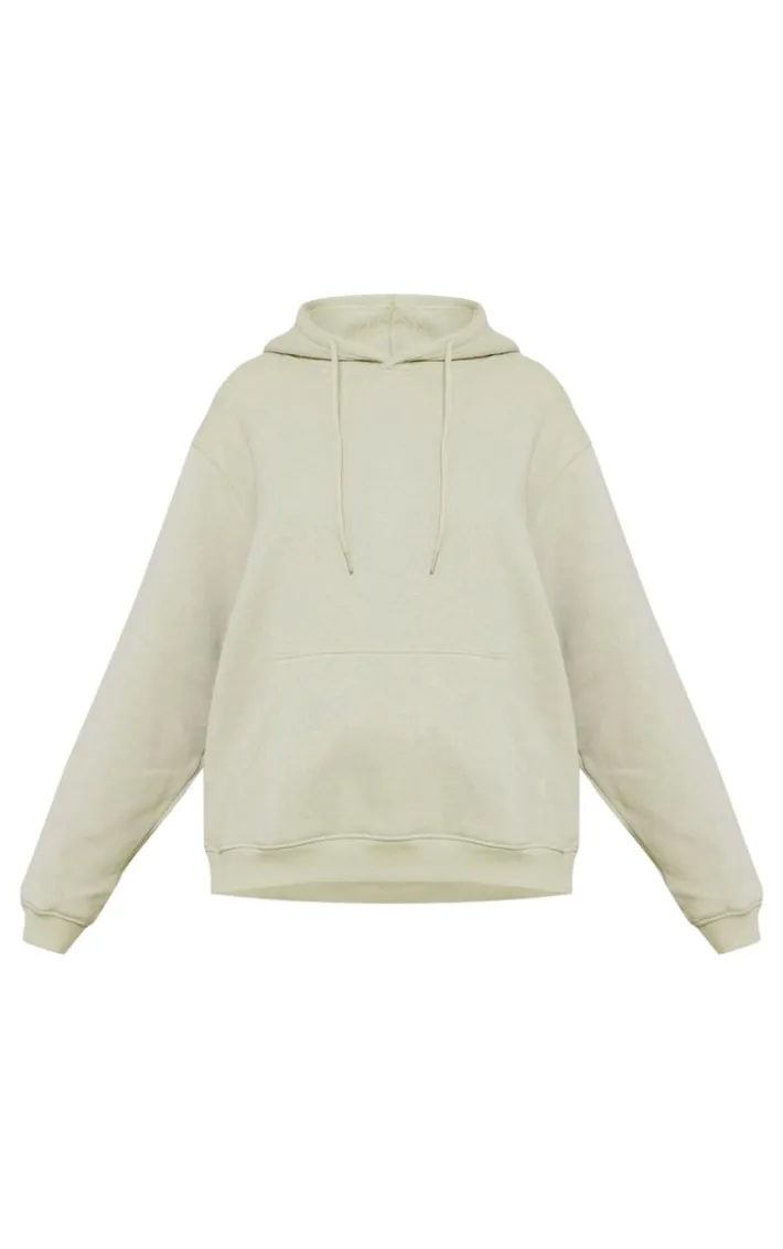 Moss Grey Oversized Sweat Hoodie