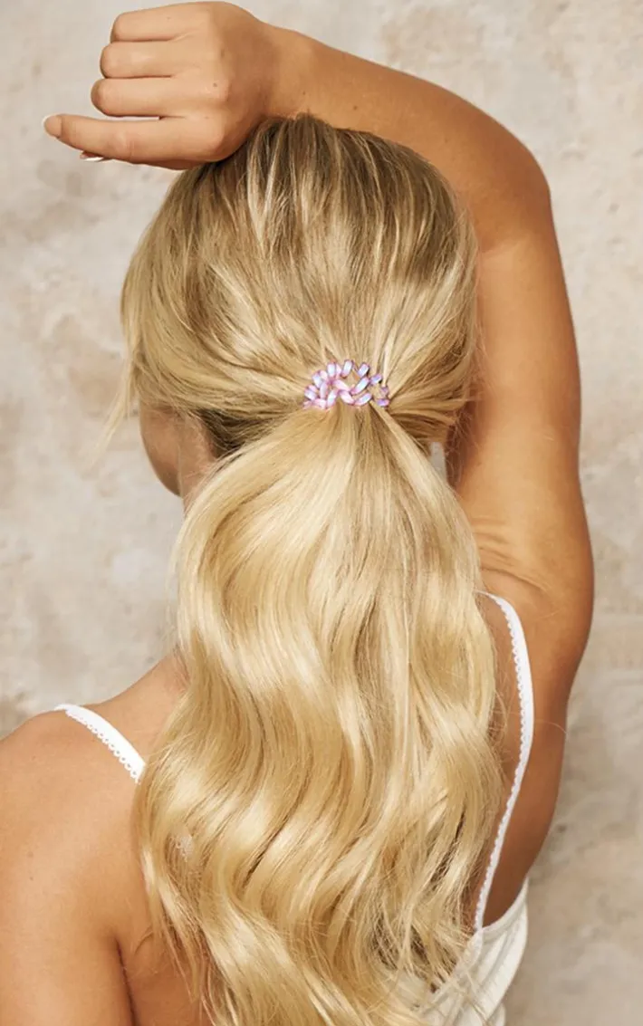 Multi Pearlescent Spiral Hair Tie Multipack