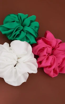 Multi Pink Extreme Oversized Satin Scrunchie