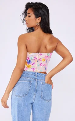 Multi Sequin Embroidered Boned Corset