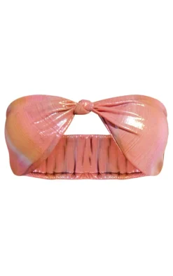 Multi Shimmer Bandeau Bikini Top