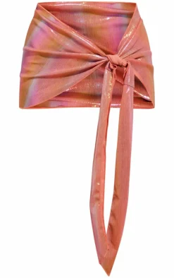 Multi Shimmer Tie Side Beach Sarong