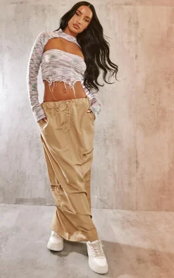 Multi Space Dye Knit Bandeau Top & Sleeves