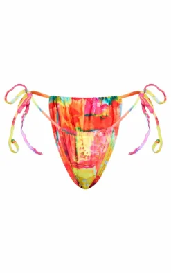 Multi Tie Side Abstract Bikini Bottoms