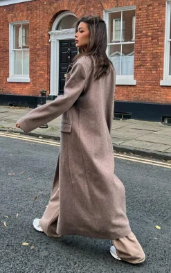 Mushroom Double Breasted Oversized Structured Coat