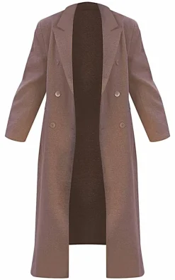 Mushroom Double Breasted Oversized Structured Coat