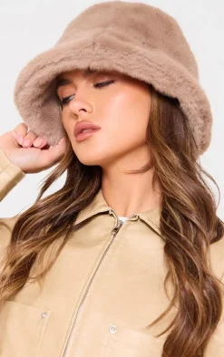 Mushroom Faux Fur Bucket Hat