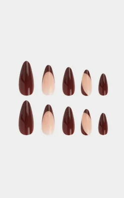 Nail Hq Almond Chocolate Envy Nails (24 Pieces)