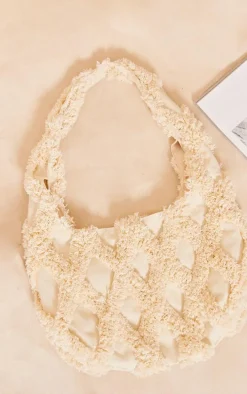 Natural Brushed Canvas Shoulder Bag