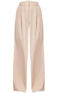 Natural Stone Floaty Tailored Wide Leg Pants
