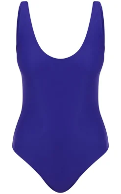 Navy Basic Scoop Swimsuit