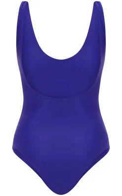 Navy Basic Scoop Swimsuit