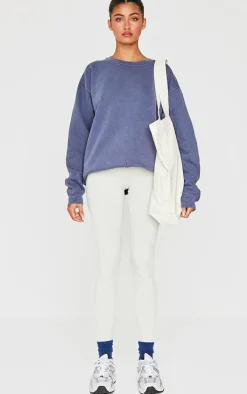 Navy Better Days Ahead Printed Washed Sweatshirt