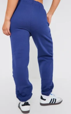 Navy Blue Cuffed Sweat High Waist Sweatpants