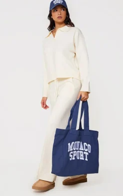 Navy 'Monaco' Tote Bag