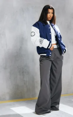 Navy Ny Graphic Bomber Jacket