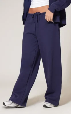 Navy Premium Thin Waistband Straight Leg Sweat Sweatpants