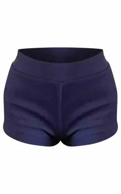 Navy Ribbed Hot Pants