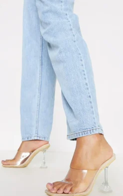 Nude Clear Cake Stand Heel Mule