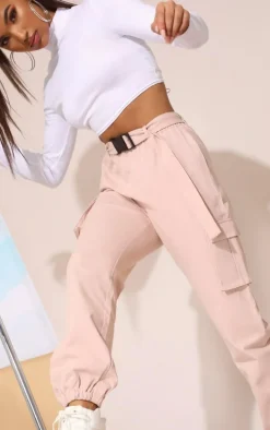 Nude Utility Belted Cargo Joggers