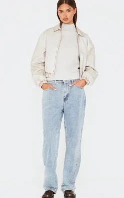 Oatmeal Soft Knit High Neck Sweater Vest