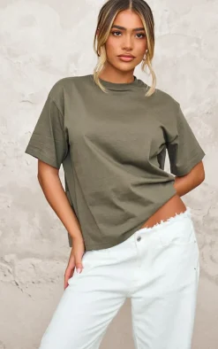 Olive Boxy Oversized T Shirt