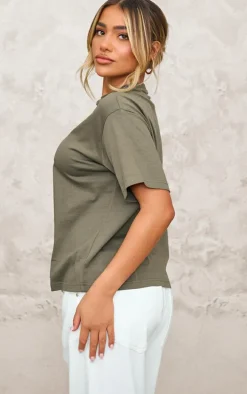 Olive Boxy Oversized T Shirt