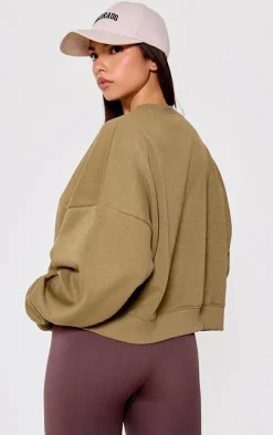 Olive Oversized Boxy Sweatshirt
