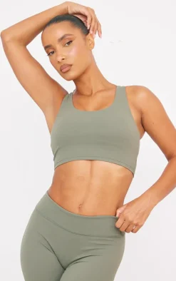 Olive Sculpt Double Layer Padded Sports Bra
