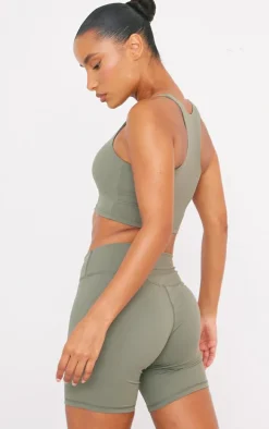 Olive Sculpt Double Layer Padded Sports Bra