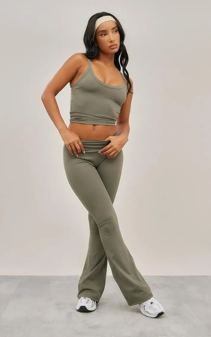 Olive Sculpt Strappy Gym Vest