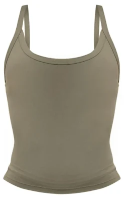 Olive Sculpt Strappy Gym Vest