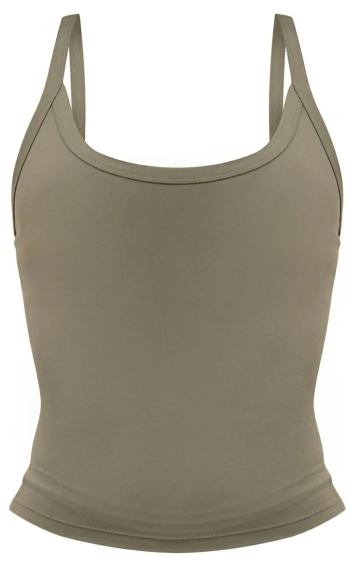 Olive Sculpt Strappy Gym Vest