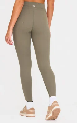 Olive Sculpt Twist Front Gym Leggings