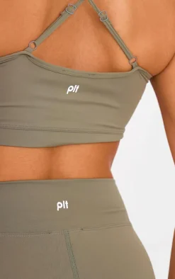 Olive Sculpt Twist Front Gym Leggings