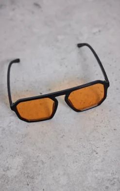 Orange Lens Aviator Sunglasses