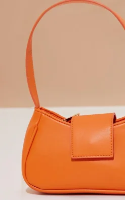 Orange Tab Detail Mini Shoulder Bag