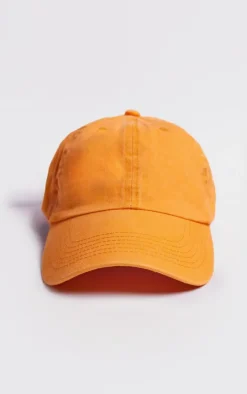 Orange Washed Denim Cap