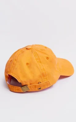 Orange Washed Denim Cap